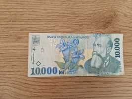 Bancnota hartie de 10,000 lei Nicolae Iorga emisa in 1999