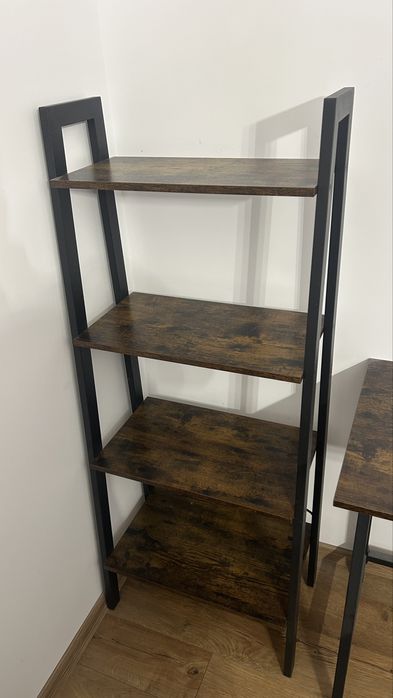 Vand masa lemn si etajera lemn