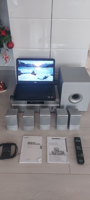 Sistem audio complet home cinema sony 5.1+quadral activ  telecomanda