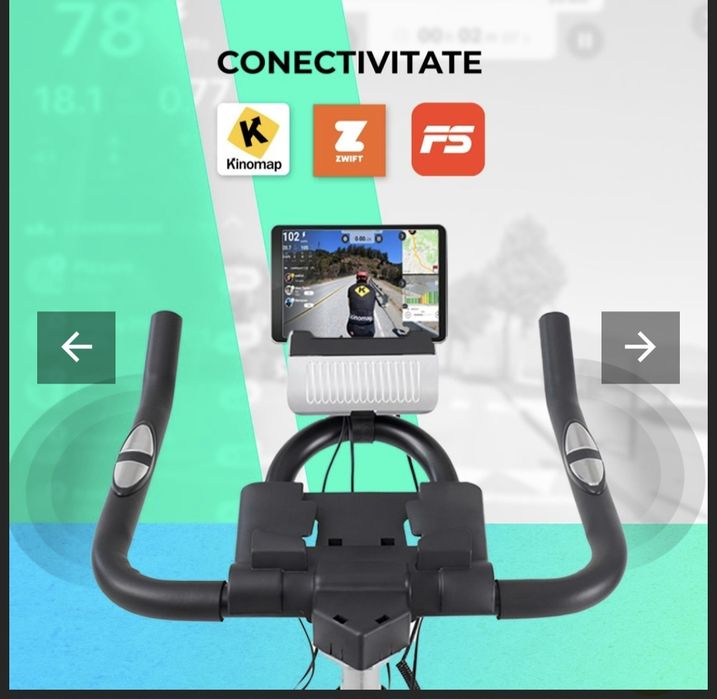 Bicicleta Spinning Techfit SBK 1500N+Covor protectie din cauciuc