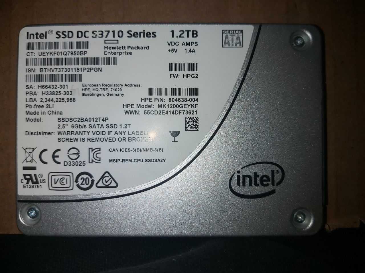 SSD 1.2 TB Новые! в проде не были