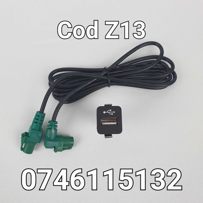Cablu-Adaptor USB pentru BMW E87 E90 E91 F10 F11 F12 F30 Carplay - Z13