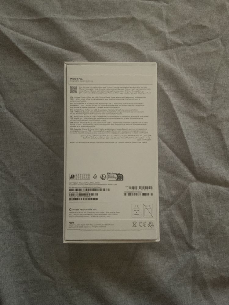 iPhone 16 Plus 128GB  Бял Отлично състояние Гаранция от Yettel