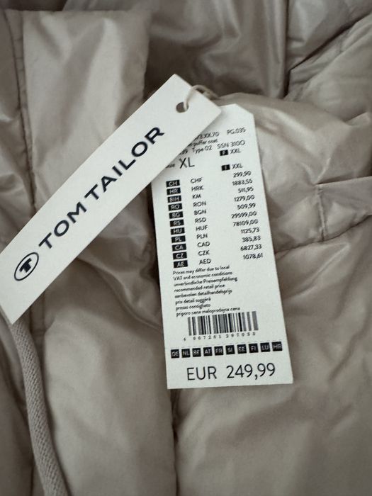 Ново дамско яке 100% рециклиран пух - TOM TAILOR - XL