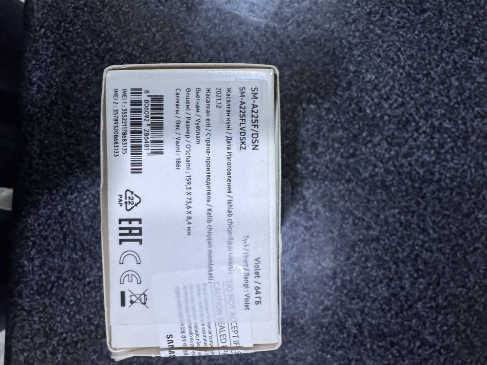 samsung a22 pamit 64g holati yengidek karopka dak bor