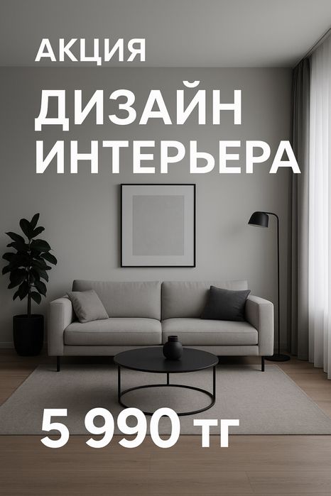 Дизайн интерьера  + полный комплект рабочих чертежей