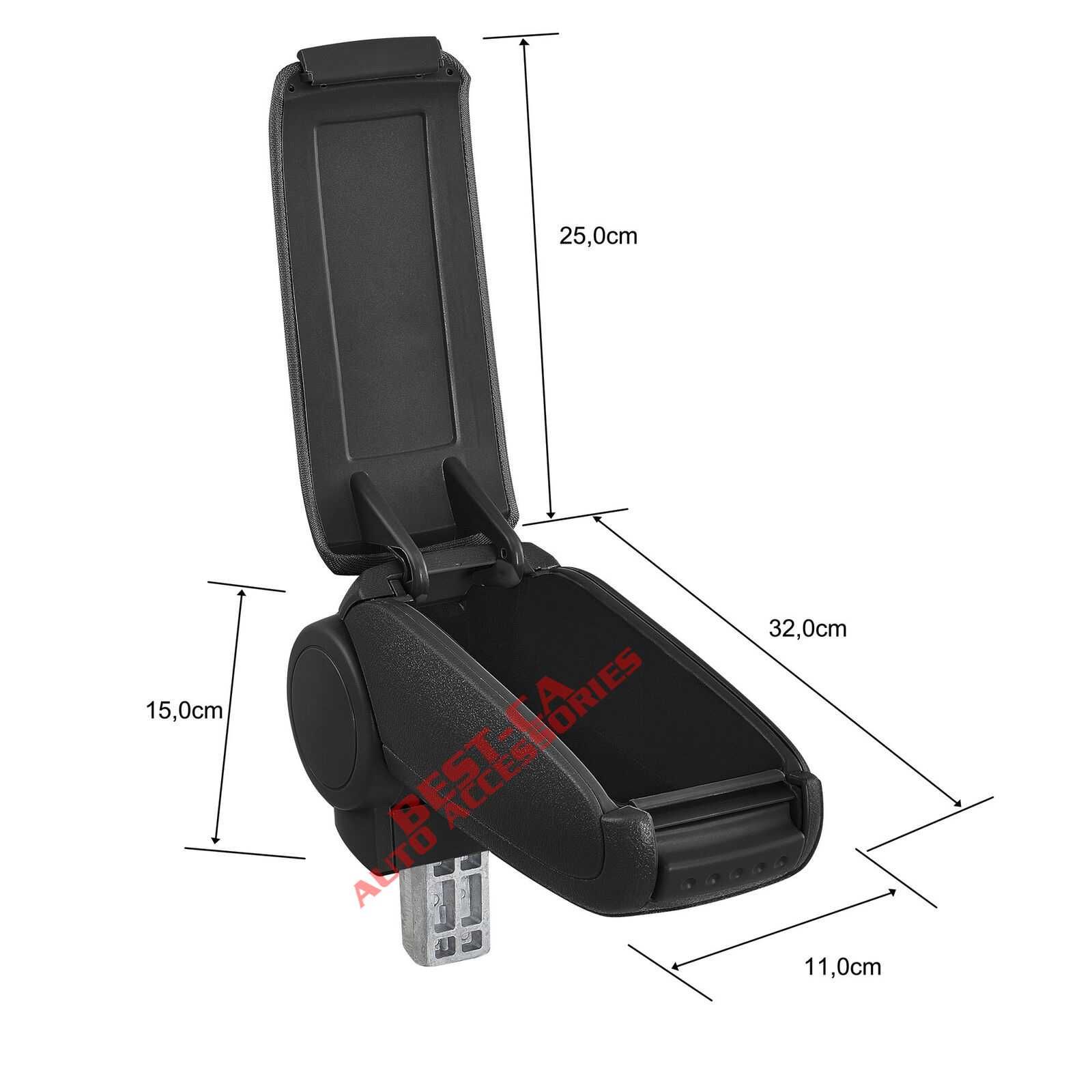 Cotiera auto dedicata textile negru pentru Seat Leon Mk2 1P 2006-2012