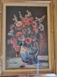 Tablou pictura vas cu flori