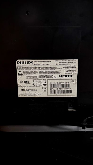 Televizor LED Philips 56 cm Full HD, Clasa A pentru bucatarie tv led
