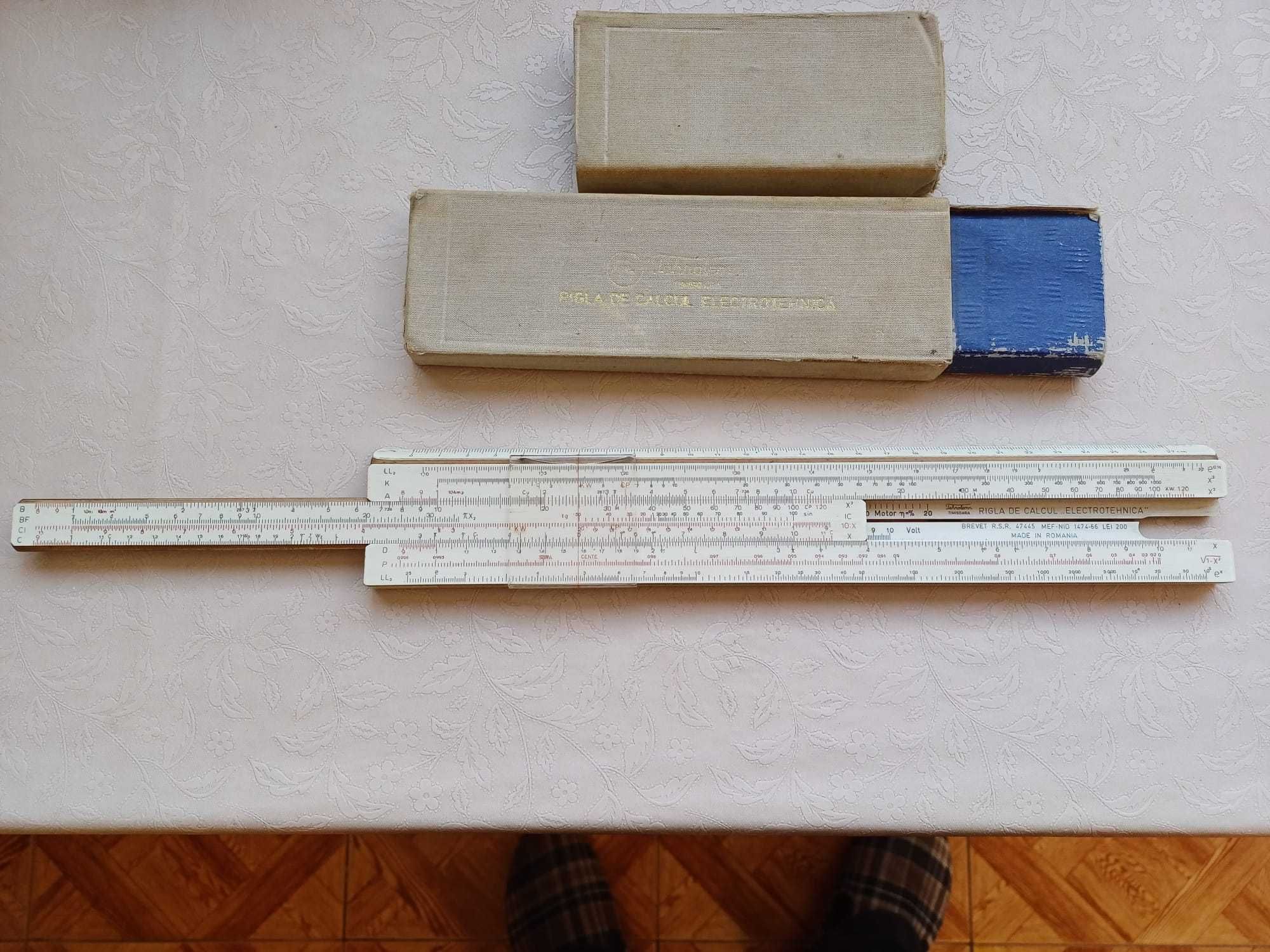 vand trusa compas KINEX 309 Original si rigla calcul Electrotehnica