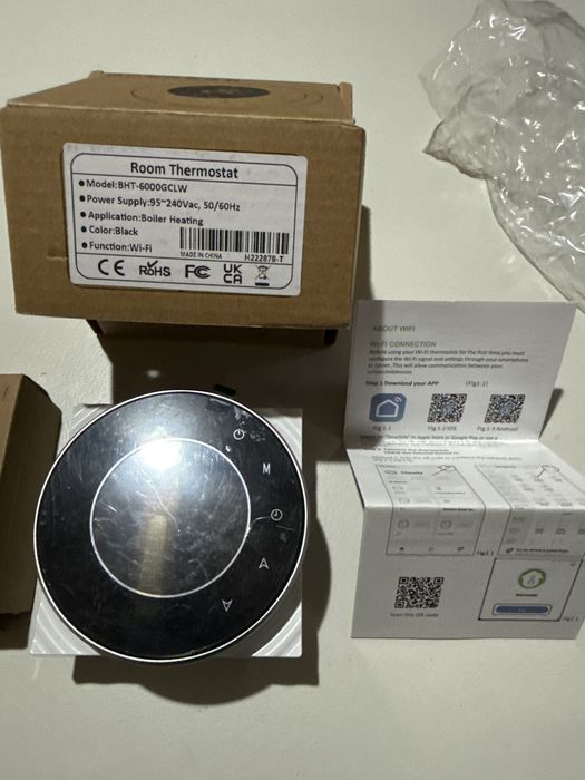 Termostat Wifi Smart BHT centrala incalzire,boiler,pardoseala,gaz,apa