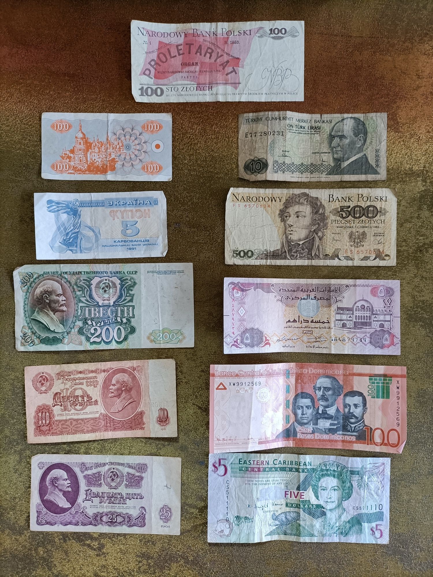 Bancnote și cupoane, Ucraina, Rusia URSS , Polonia  ,etc...