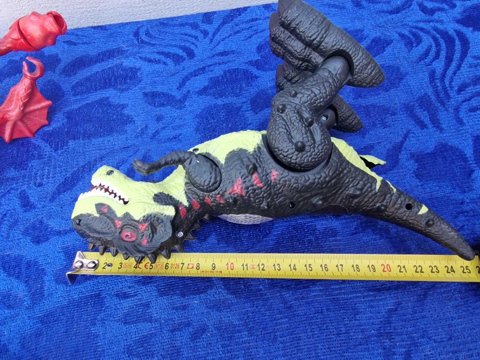 Set 7 figurine dinozauri, Plastic, Multicolor, jucarii copii