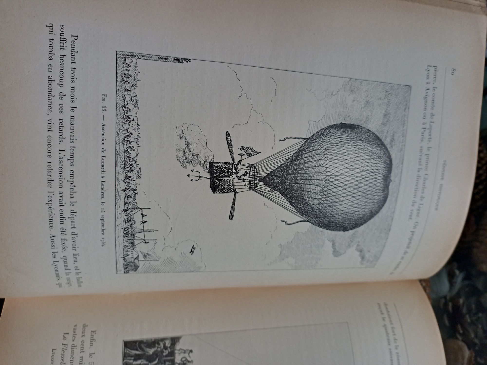 Антикварна книга 1903, на J. Lecornu за историята на аеронавтиката,
