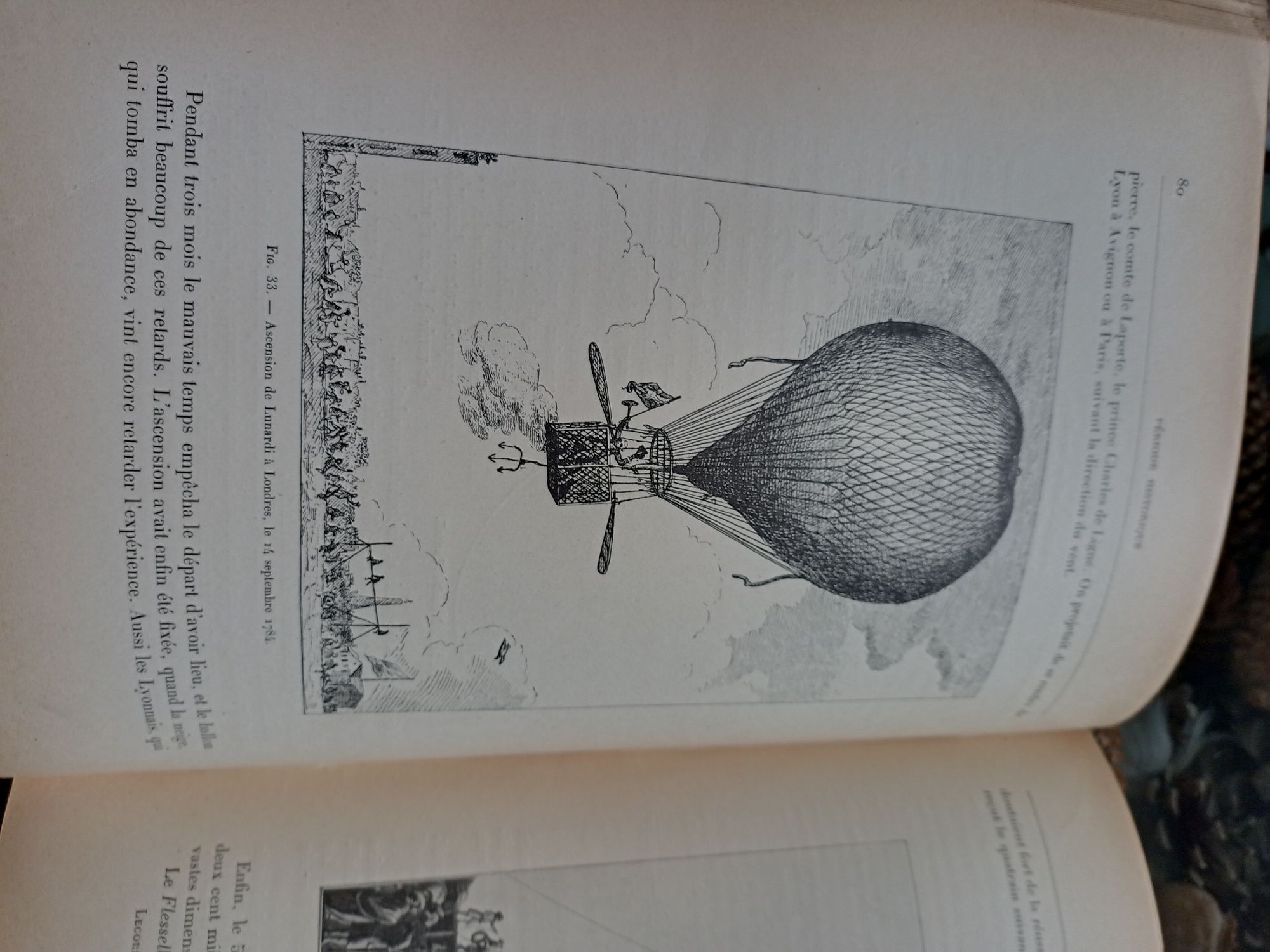 Антикварна книга  1903, на J. Lcornu за историята на аеронавтиката,