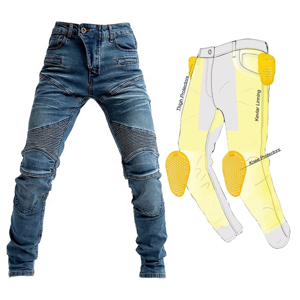 blugi noi pantaloni moto anti-cadere