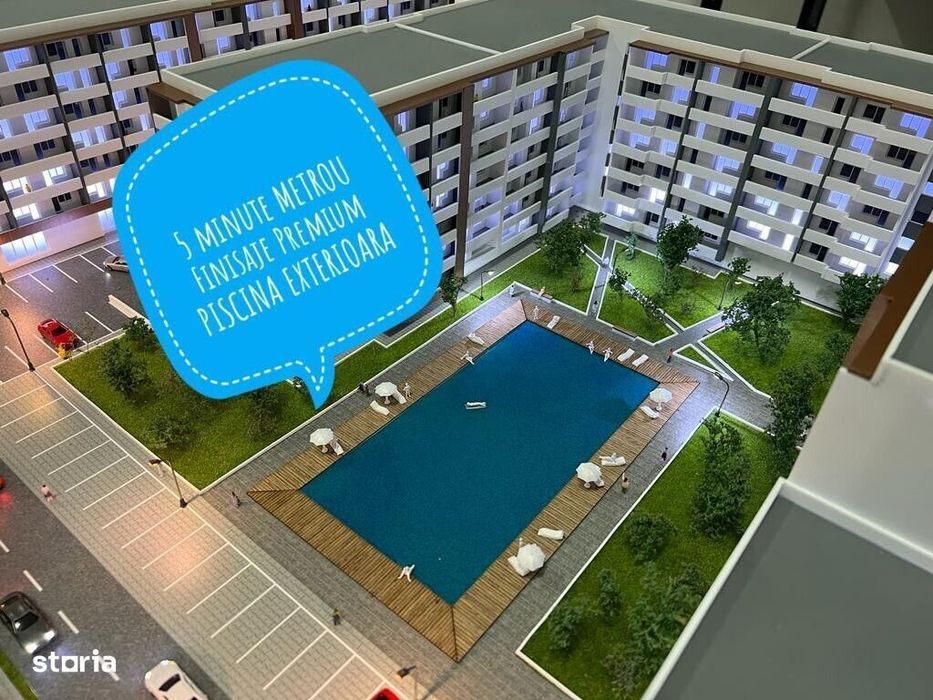 Vanzare 2 Camere 5 minute metrou Berceni-Finisaje Premium Piscina Exte