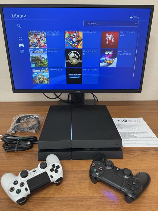 PS4 500gb с гаранция Fifa 26 minecraft Spiderman GTA Mario Playstation