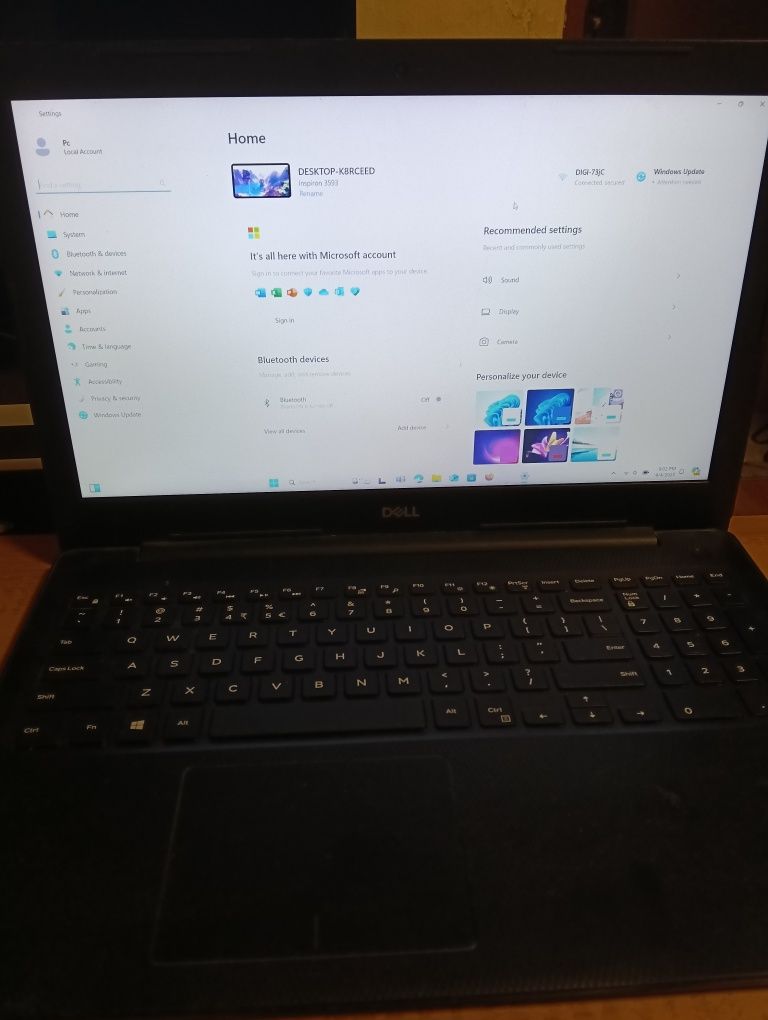 Laptop Dell 8gbram