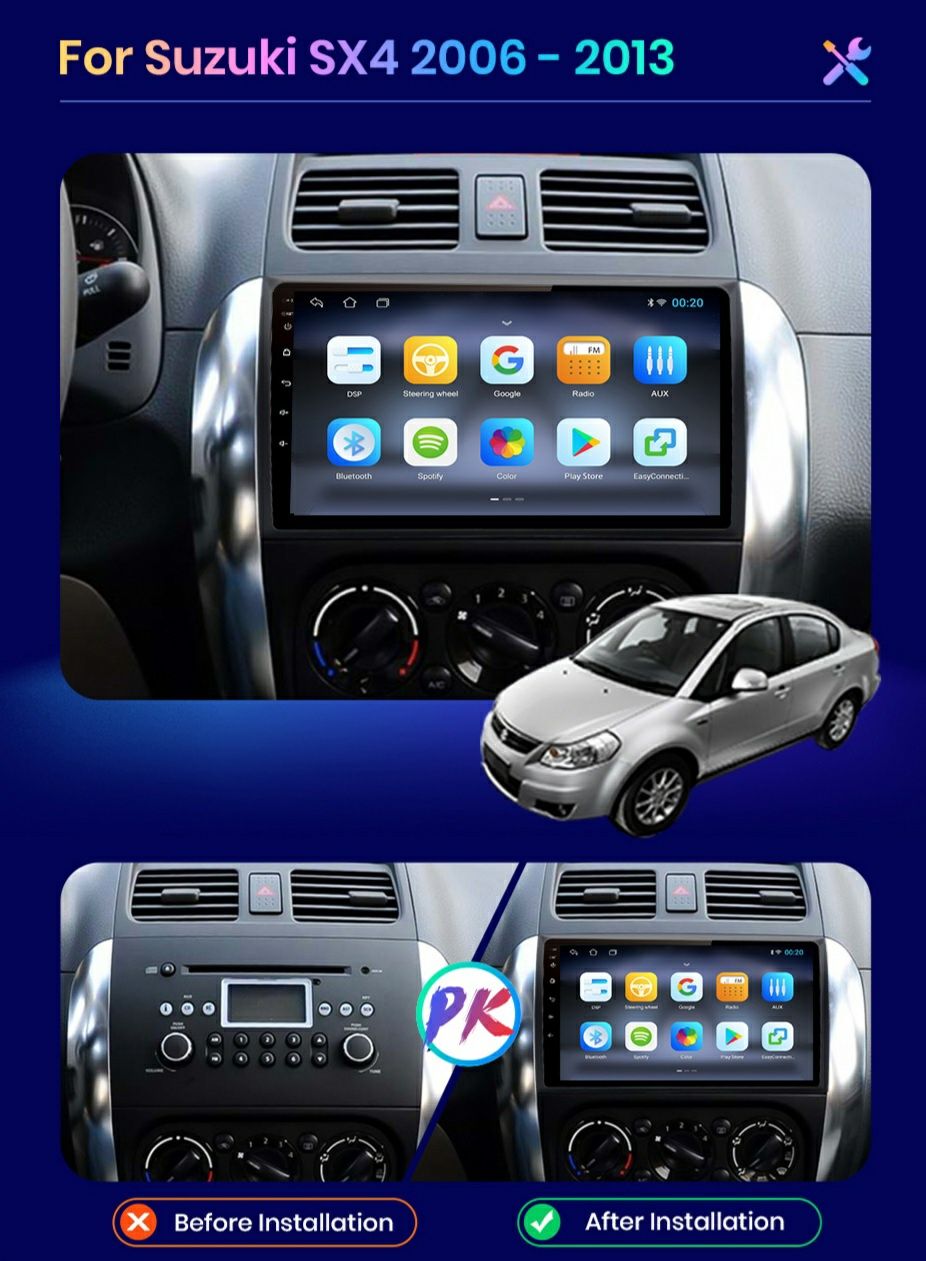 Navigatie Android dedicata Suzuki SX4 (2006-2013)