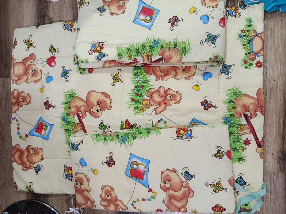 Set format din pilota, apărători și cearșaf cu elastic