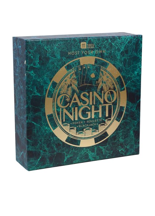 set complet pentru seară de jocuri casino – poker, blackjack, ruletă