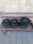 Greutăți 40 kg bară dreapta și 2 bare gantere