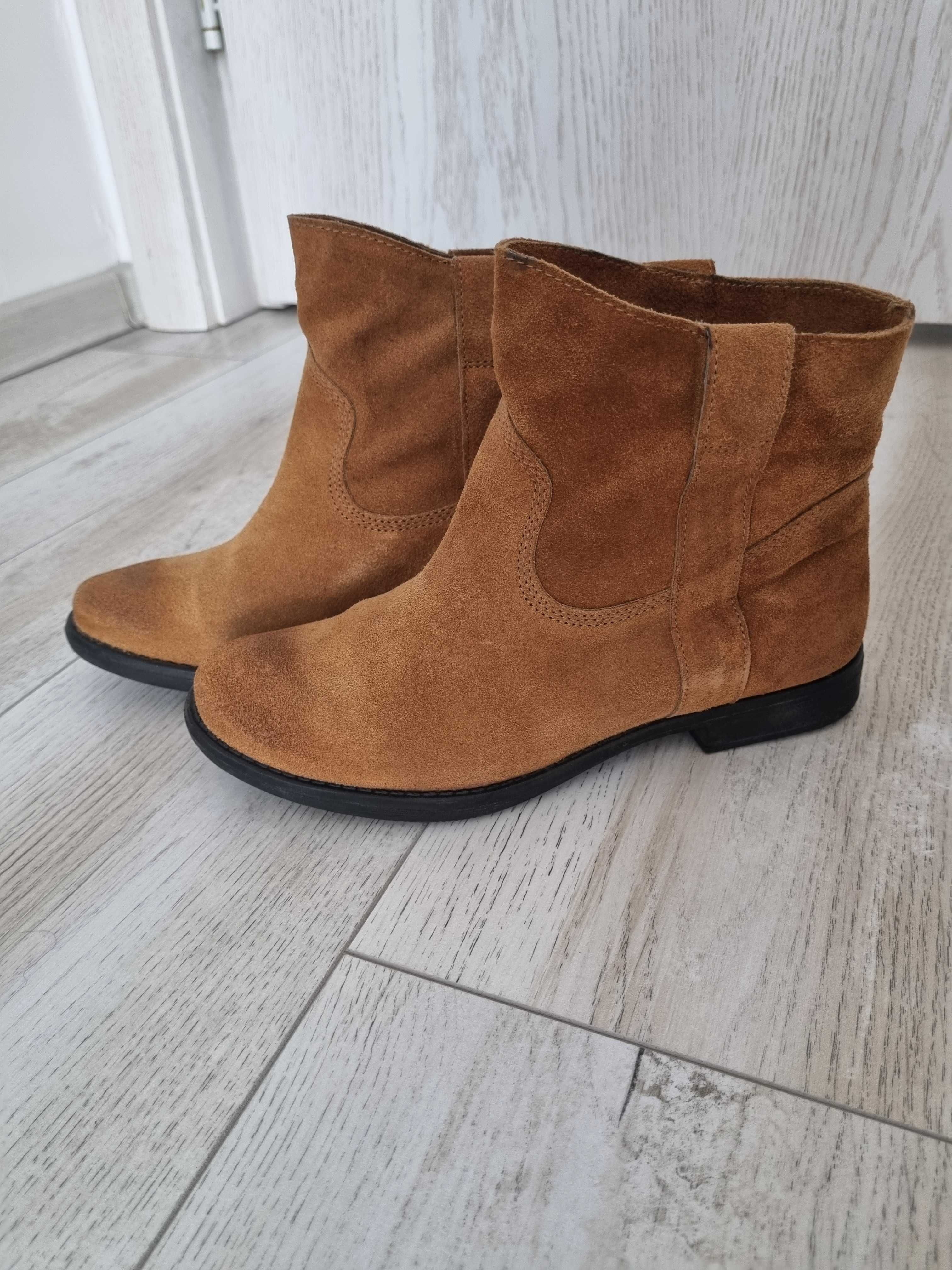 Botine piele naturala, marimea 37