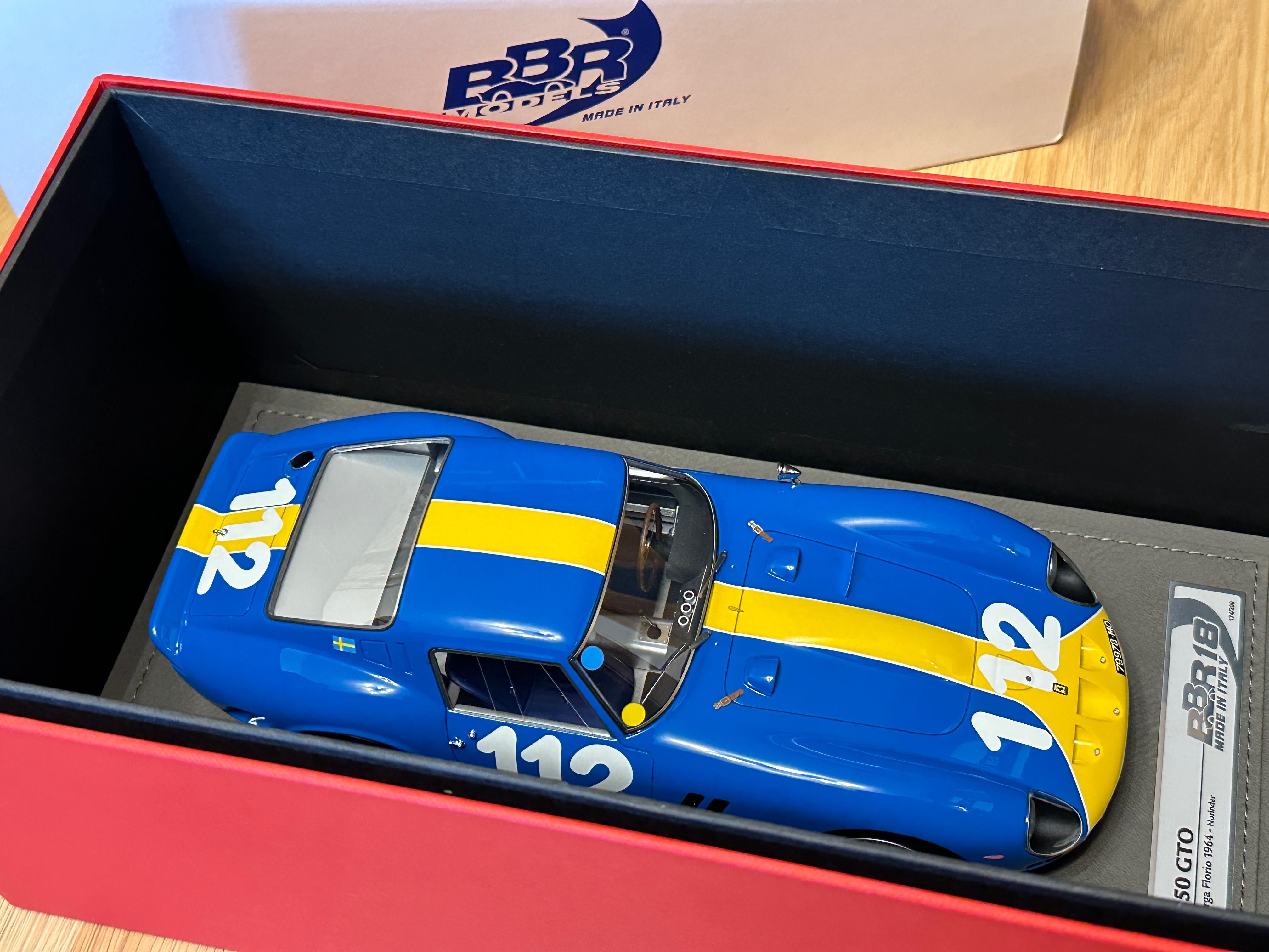 Macheta auto BBR Ferrari 250 GTO 1:18 (nu este Autoart, Norev, CMC)