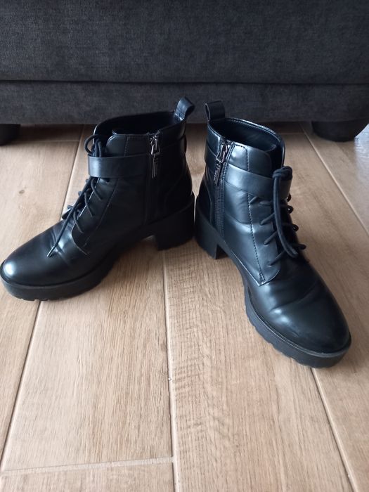 Botine damă imitație piele Bershka