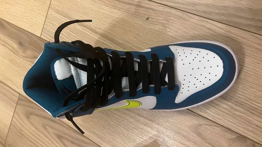 Nike dunk high white volt bright spruce marime 40, noi nouti