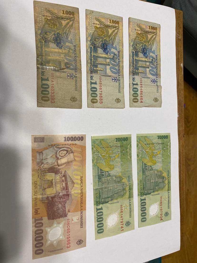 Bancnote vechi românești de colecție 1000, 500, 100 000 etc.