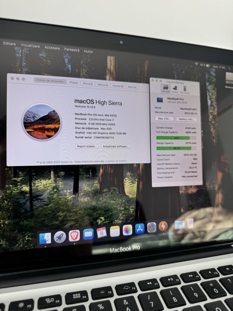 MacBook Pro 2012 i7 8gb Ram.