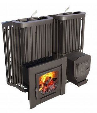 Печь для бань и саун "Варвара терма" с закрытой каминкой.