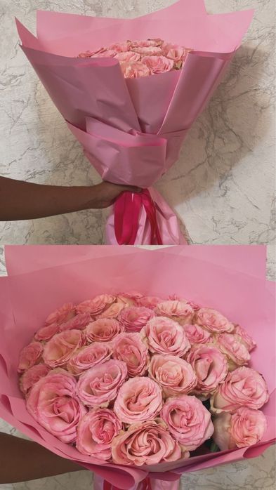 цветы свежый огромный букет роза