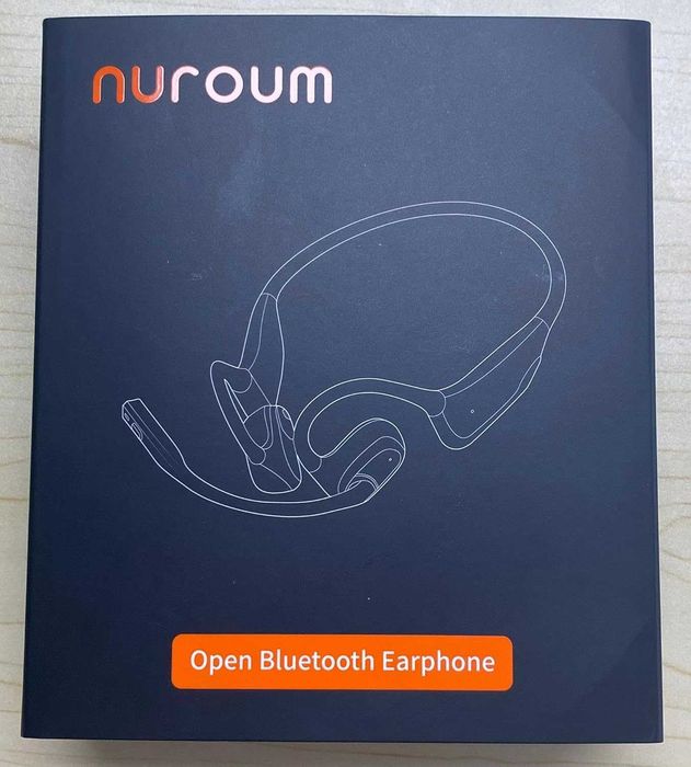 Безжични слушалки с отворено ухо Nuroum OW20B с микрофон, HiFi, бежово
