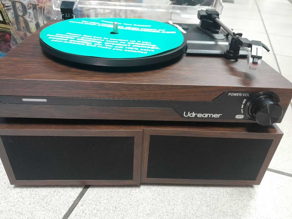 Грамофон Udreamer с 2 двойни стерео високоговорителя кафяв