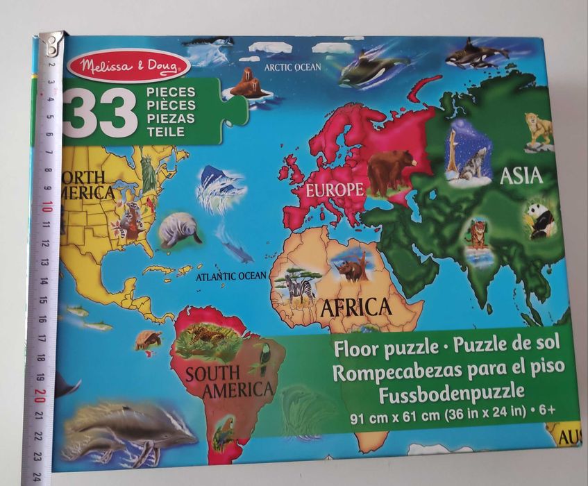 Puzzle World Map cu 33 de piese