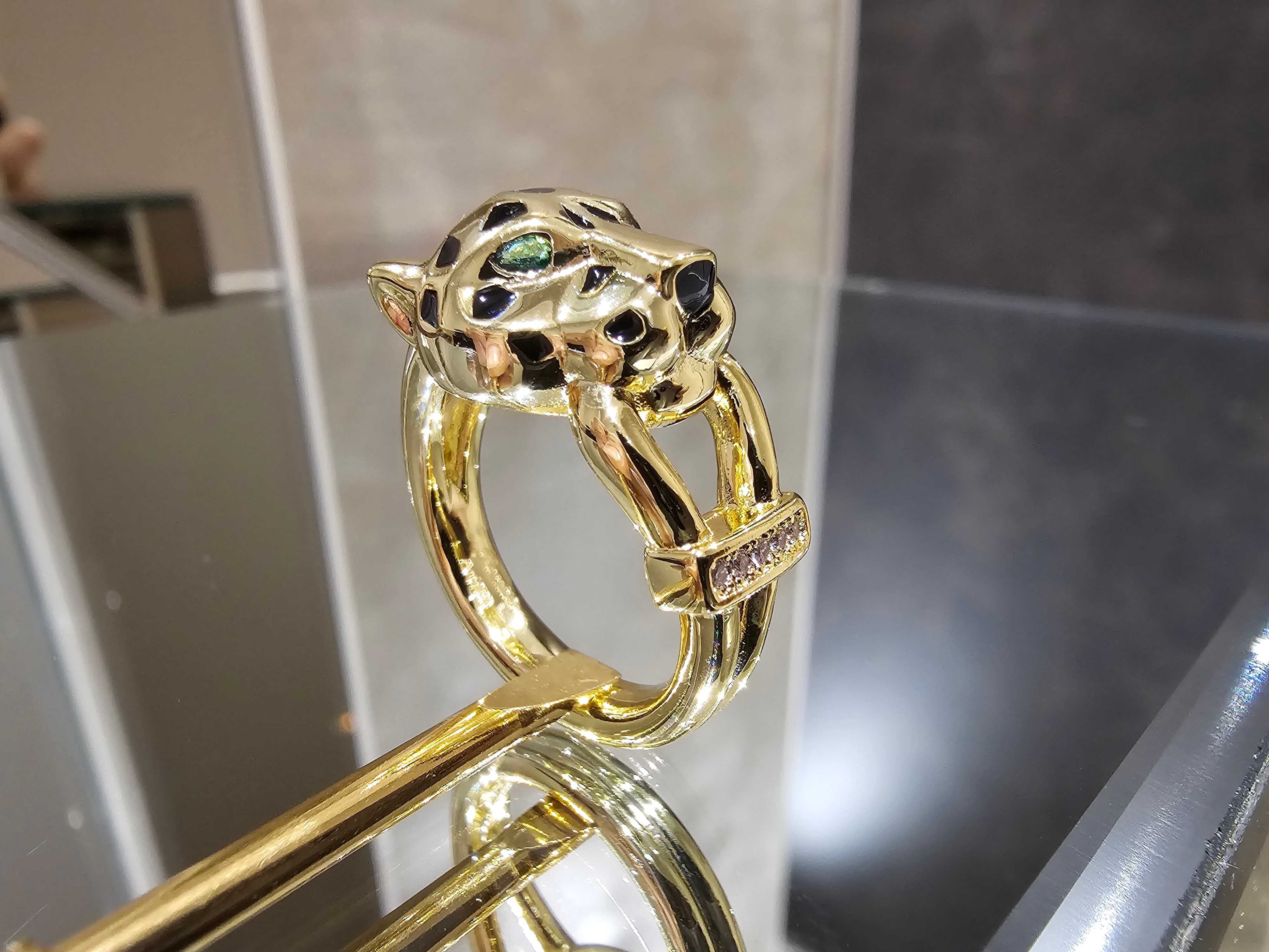 CARTIER Panthere de Cartier Gold Black 5 Diamonds Пръстен