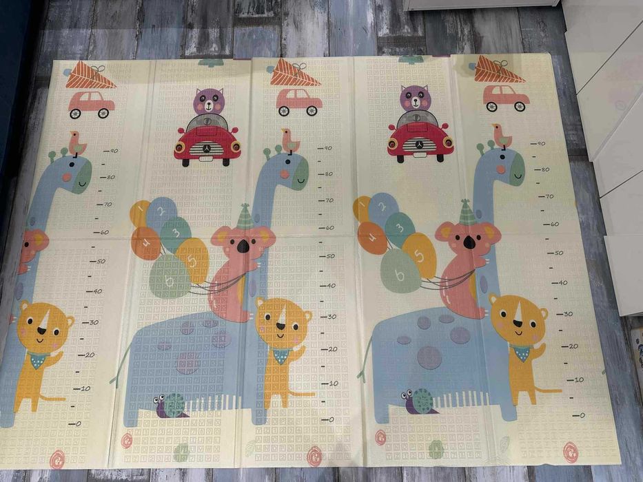 ПРОМОЦИЯ! Двулицево термо килимче за игра 150х180 см на 1 см дебелина