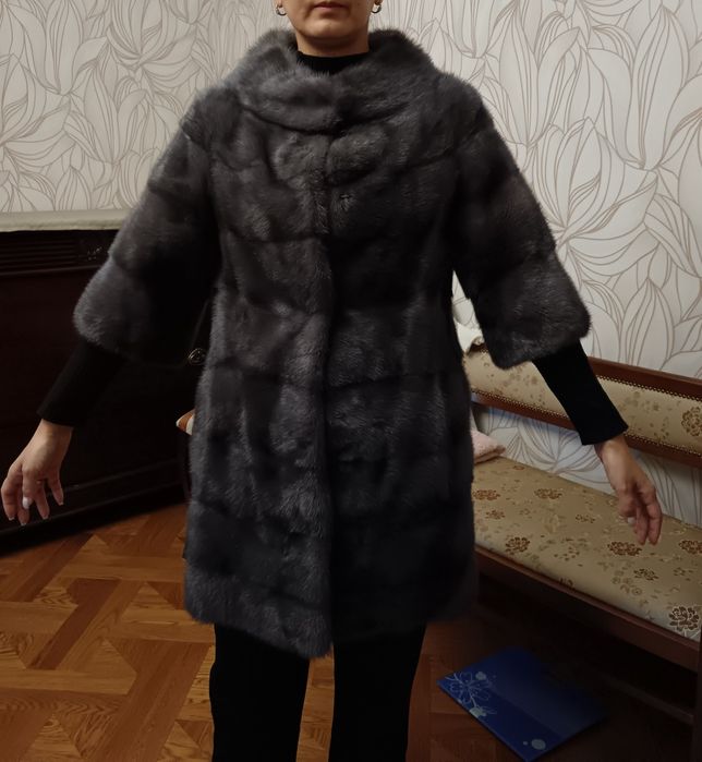Шуба норковая серая