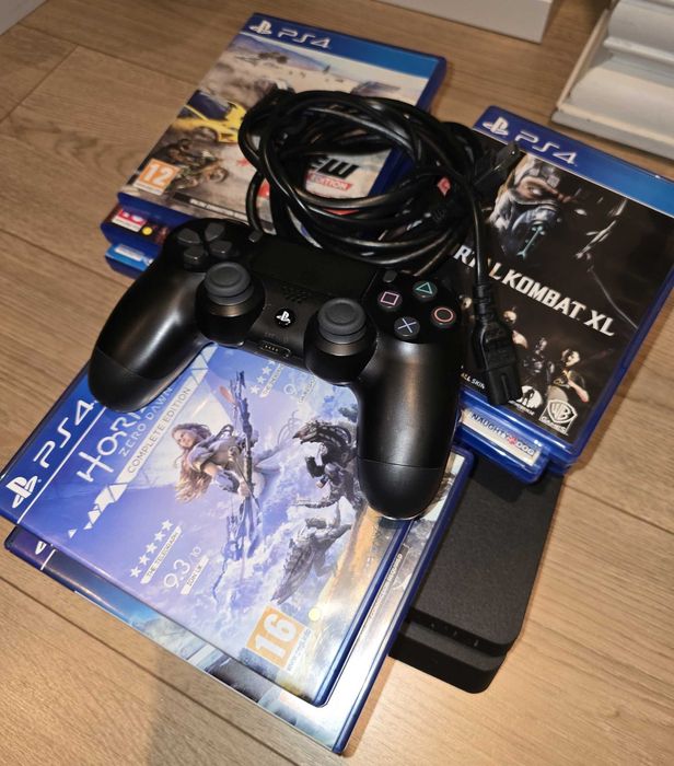 Set Playstation 4 Slim + Controller + 19 Jocuri | Cadou perfect