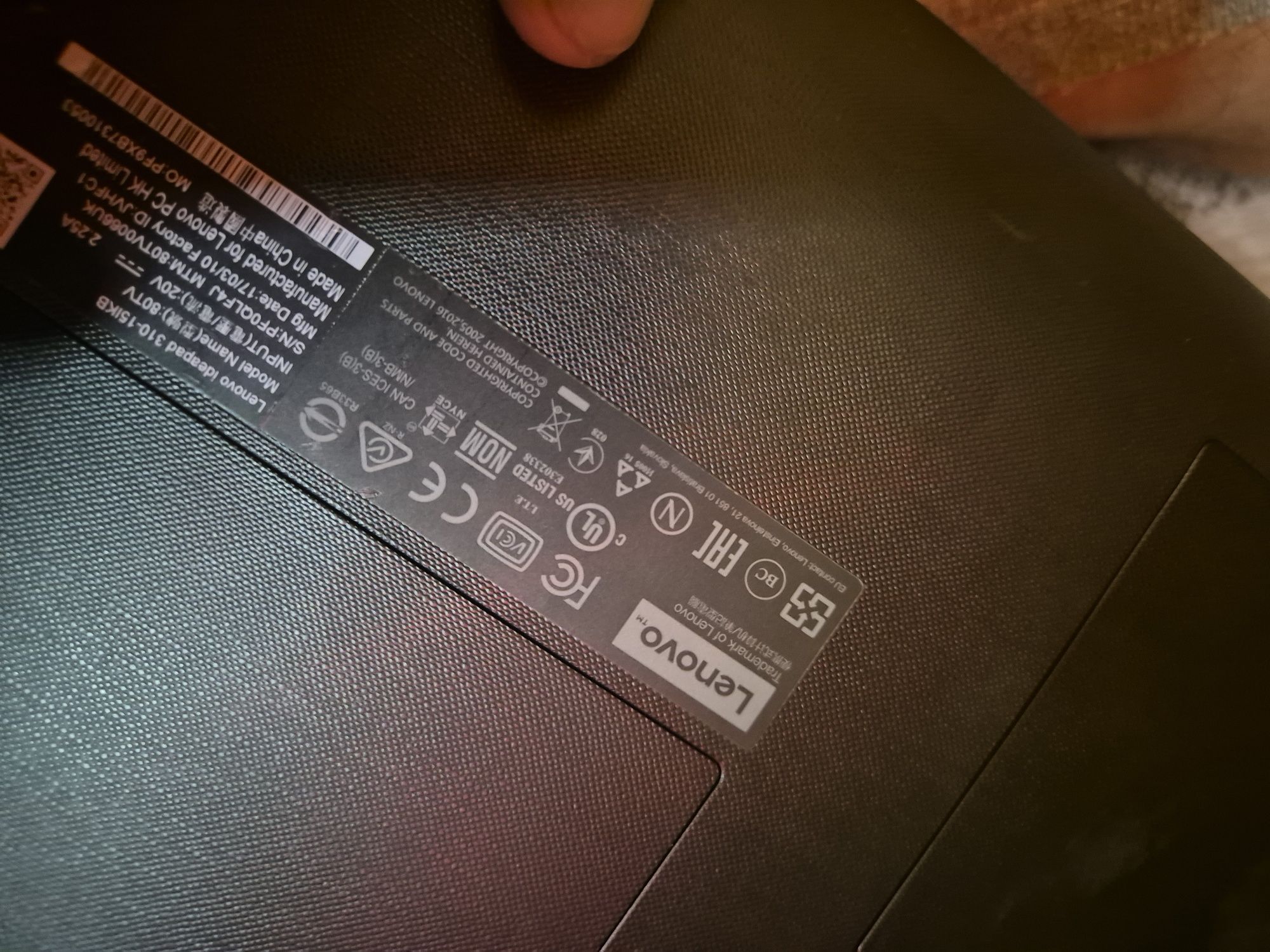Laptop Lenovo ideapad 310