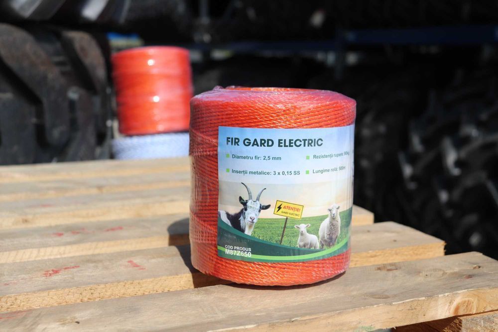 Gard Electric Rola Fir  2.5mm insertie metalica 3x0.15mm pentru Oi