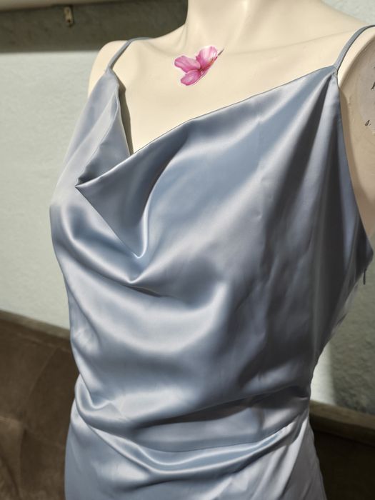 Rochie lunga ocazie satinata noua cu eticheta