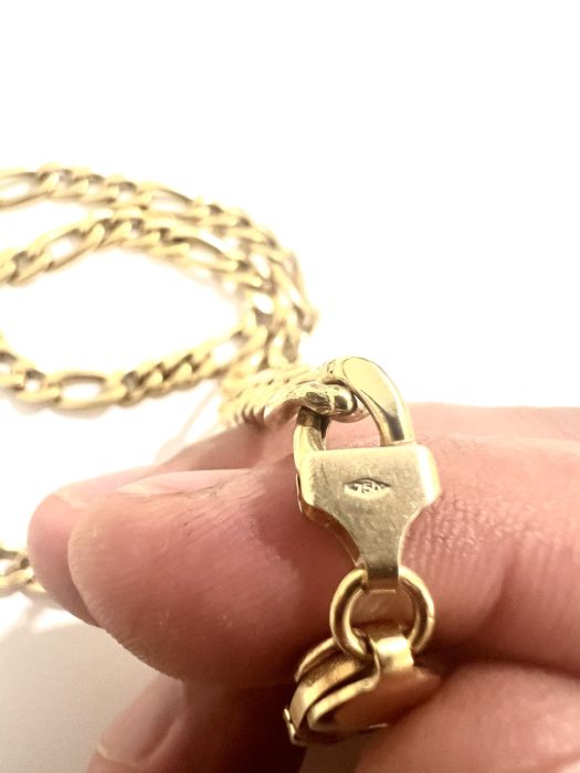 Lant de aur barbatesc de 18k stantat 750 model deosebit