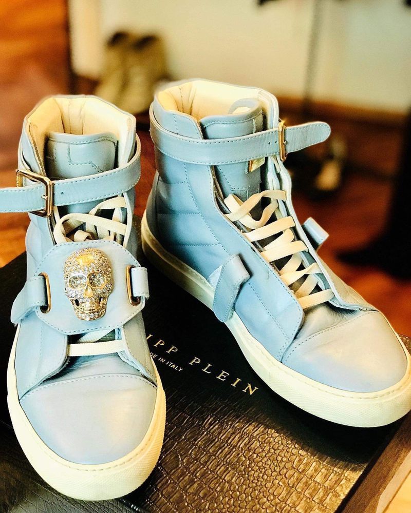 Adidasi Philipp Plein baby blue