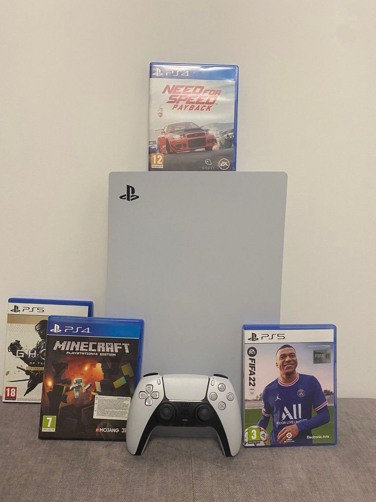 PlayStation 5 1TB Nou + minecraft, FIFA 22, need for speed payback+1