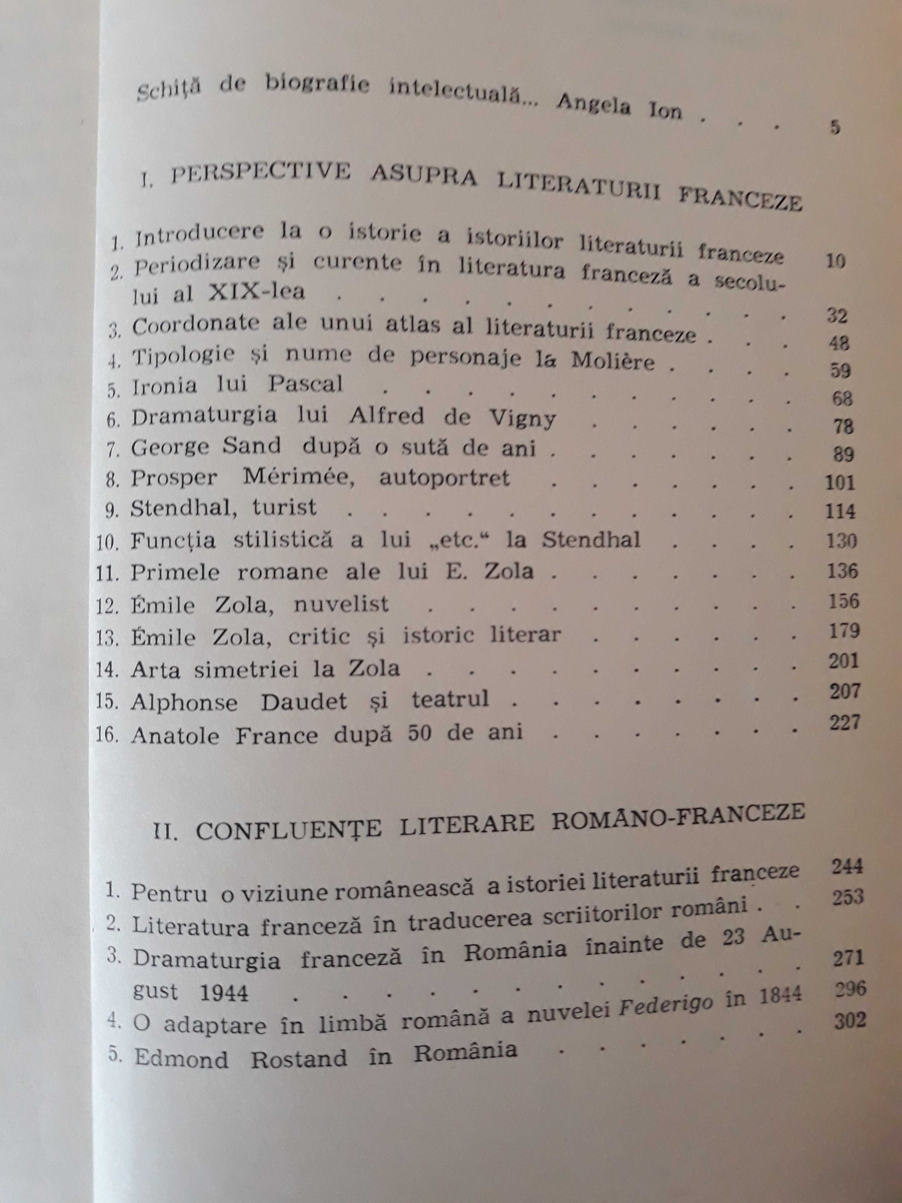 Perspective si confluente literare romano-franceze de Ion Braescu