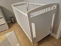 Patut copii din lemn Hubners Karly 120x60 cm alb